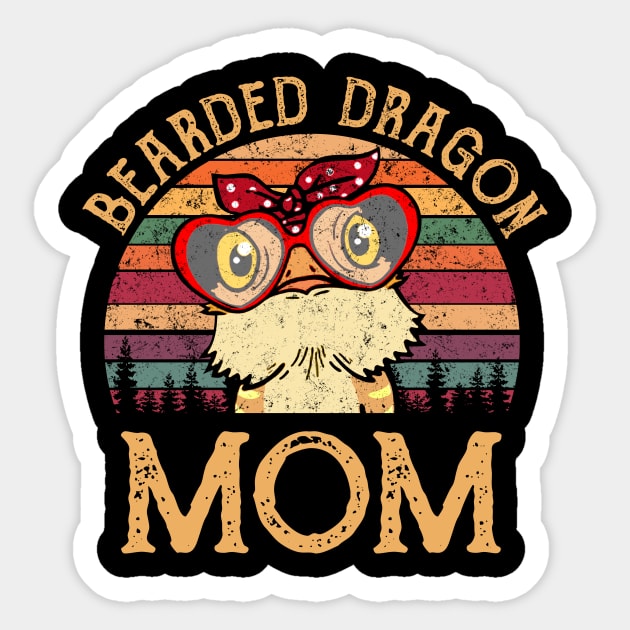 Bearded Dragon Mom Bearded Dragon Lizard Sticker by Lisa L. R. Lyons